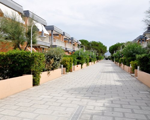 A pathway alongside the Blue Marine Residence.