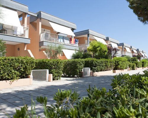 A scenic view of resort units.