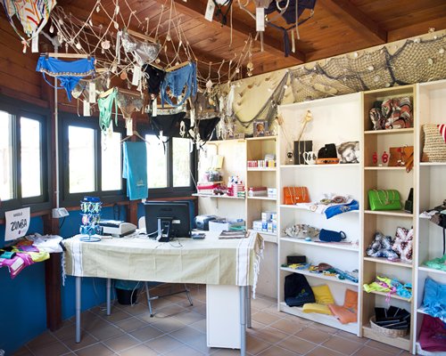 A well stocked gift shop.
