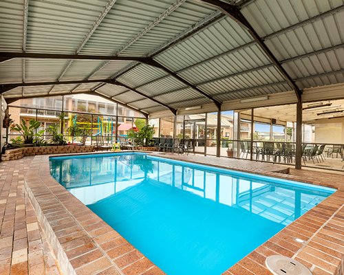 A swimming pool at the Marine Cove Resort.