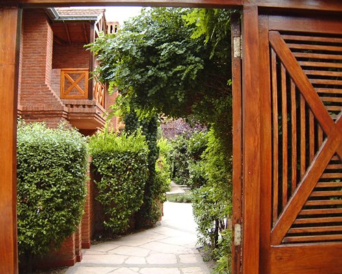 A scenic pathway leading to the resort units.