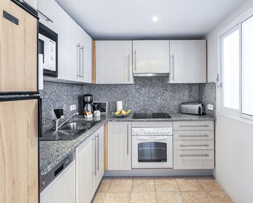 A well equipped kitchen.