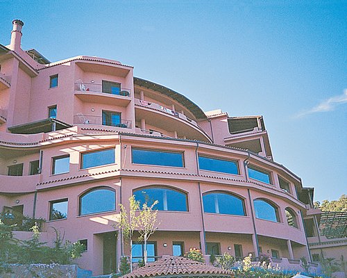 An exterior view of Residence Pietre Rosse resort.
