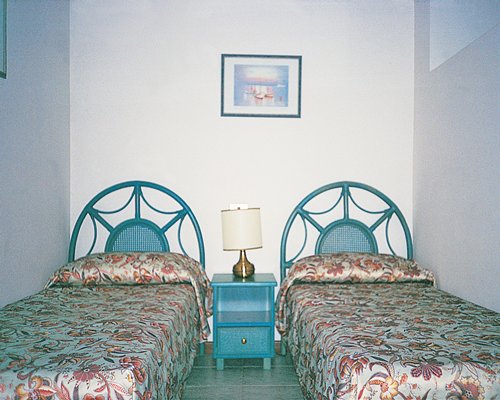 Bedroom with two twin beds.