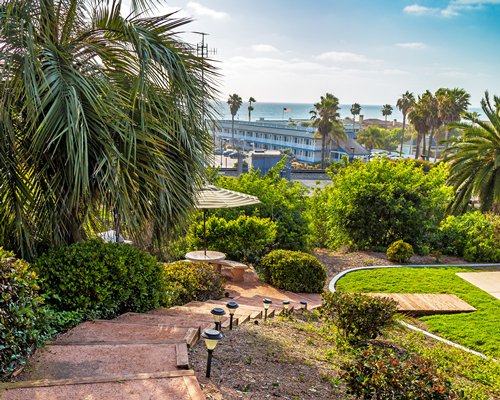 Garden pathway with steps.