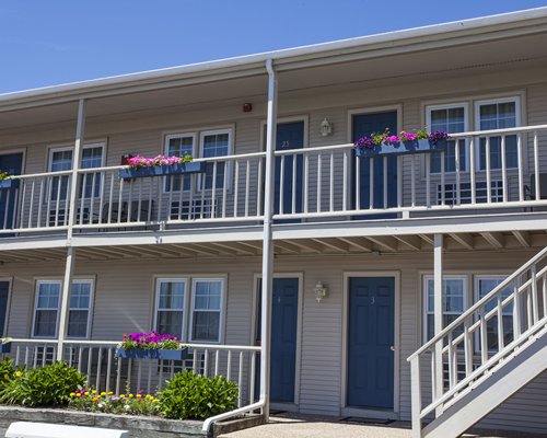 An exterior view of the multiple condos.