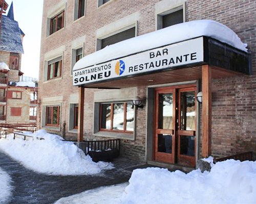 Entrance to a bar and restaurant at Sol Neu.