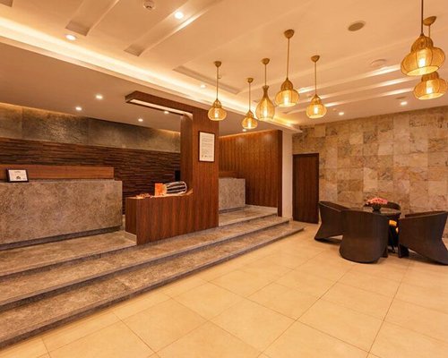 A well furnished reception area of the Sterling Kodai resort.