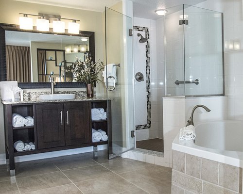 Modular Luxury Bathroom with Jacuzzi tub at Exploria Resorts