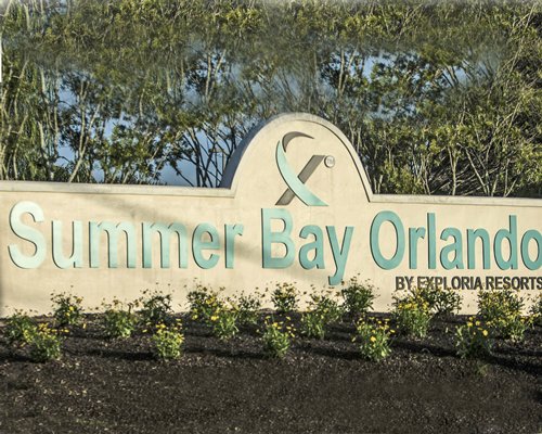 Sign board of Summer Bay Orlando By Exploria Resorts.
