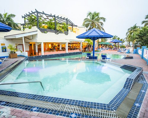An entrance to a unit at Atrium Beach Resort and Spa.