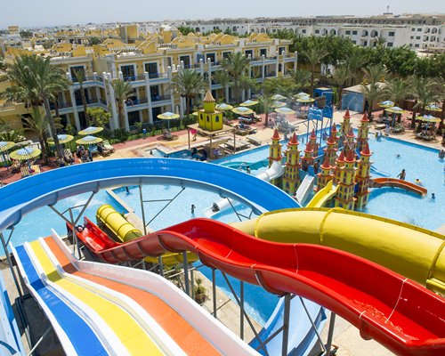 Ariel view of theme park alongside Lillyland Beach Club.