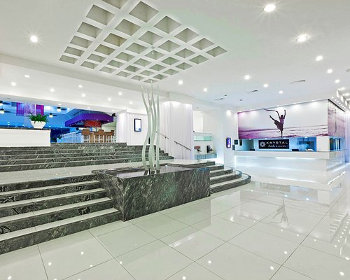 A reception area of the Krystal International Vacation Club Cancun resort.