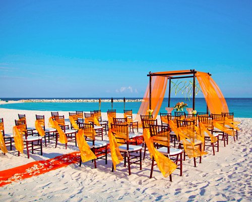 A beach wedding.