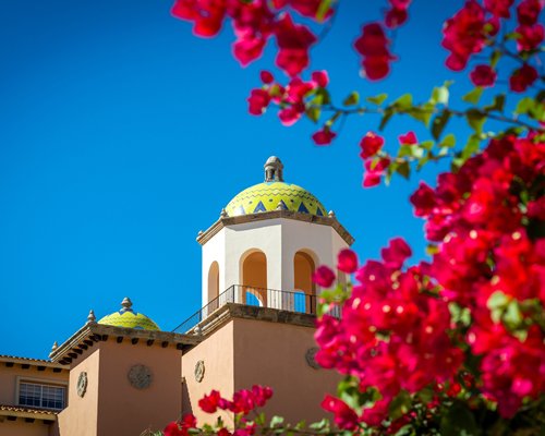 Scenic exterior view of Hacienda del Mar Resort with a fall.