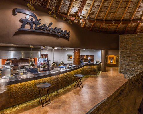 An indoor snack bar at the Hacienda del Mar Resort.