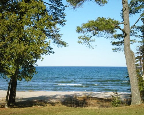 View of beach and ocean.