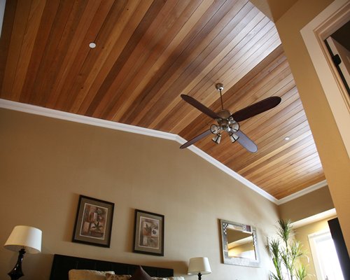 A ceiling fan with light.