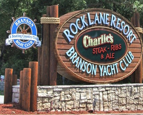 A view of the signboard of the resort.