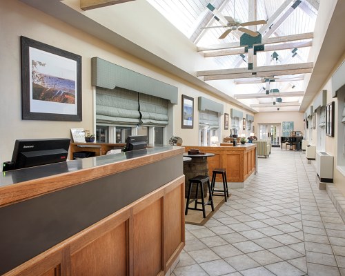 RESORT RECEPTION AREA.