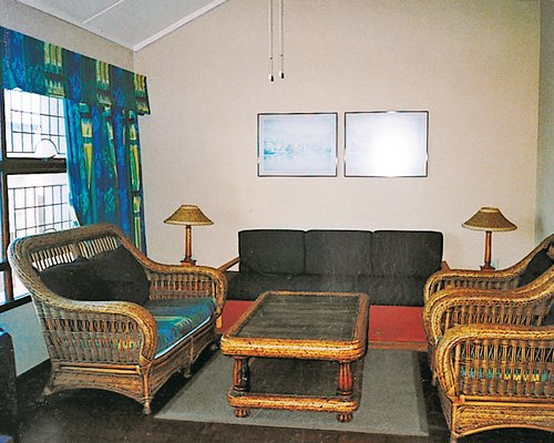 A well furnished living room with an outside view.