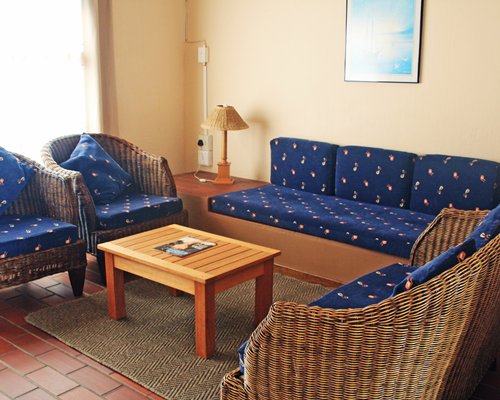 A well furnished living room with an outside view.