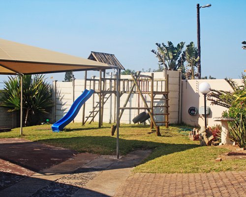 Outdoor kids playscape.