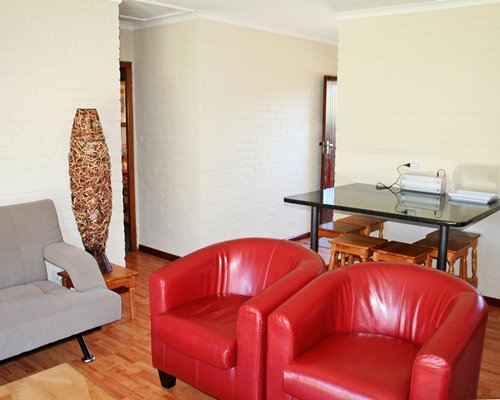 A well furnished living and dining area.
