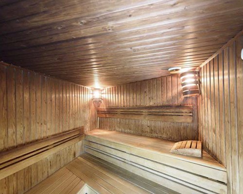 A sauna at the Club Dobogomajor resort.