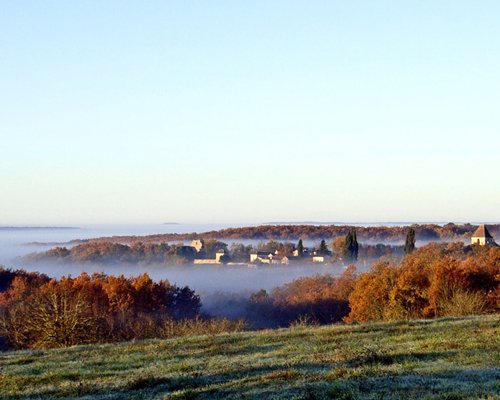 Hill top view from the Domaine De Gavaudun.
