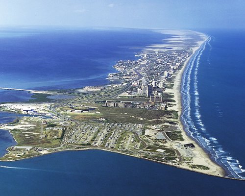 An aerial view of Royale Beach And Tennis Club resort properties.
