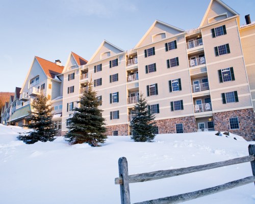 EXTERIOR VIEW OF WYNDHAM BENTLEY BROOK I DURING WINTER.