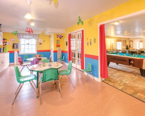 AN INDOOR RECREATION AREA.
