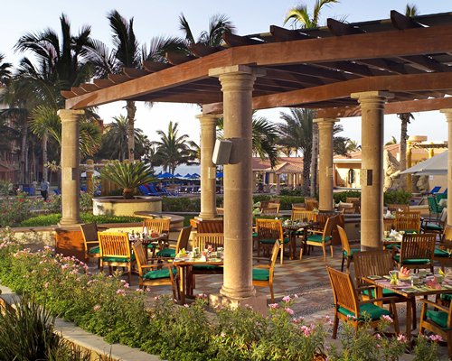 An outdoor fine dining restaurant.