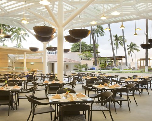 An outdoor fine dining restaurant.