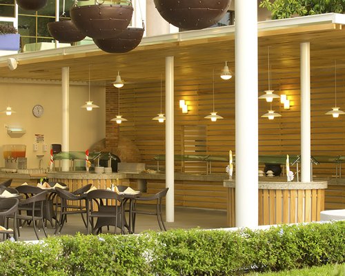 An outdoor fine dining restaurant.