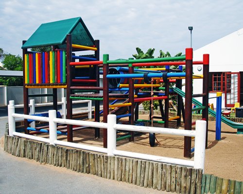 Outdoor kids playscape.