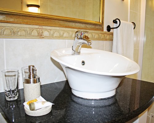 A single sink vanity.