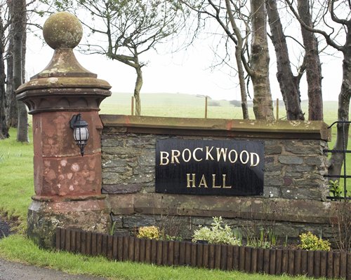 A signboard of the Brockwood Hall resort.