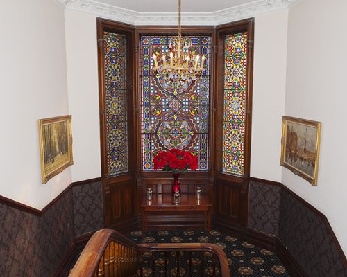 An indoor staircase.