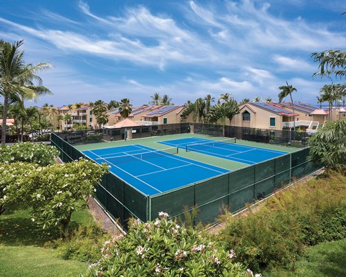 View of outdoor tennis courts alongside the Kona Coast Resort II.