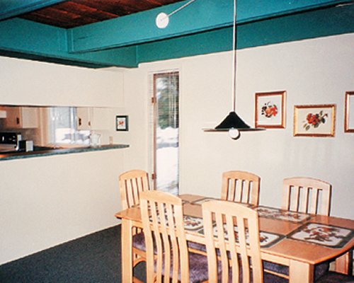 A well furnished dining room.