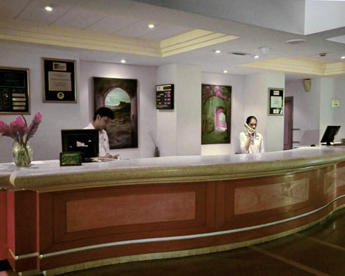 The reception area of Club Mahindra Varca Beach Goa.