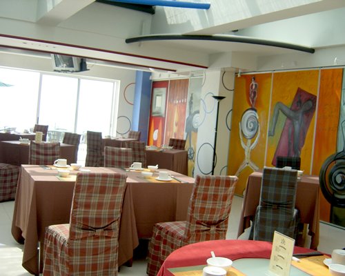 An indoor fine dining area at the resort.