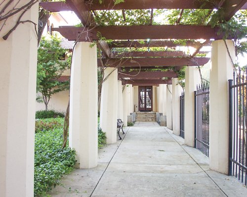 A view of the resort corridor.