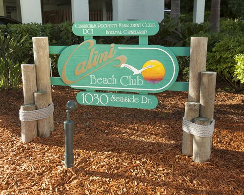 Signboard of Calini Beach Club.