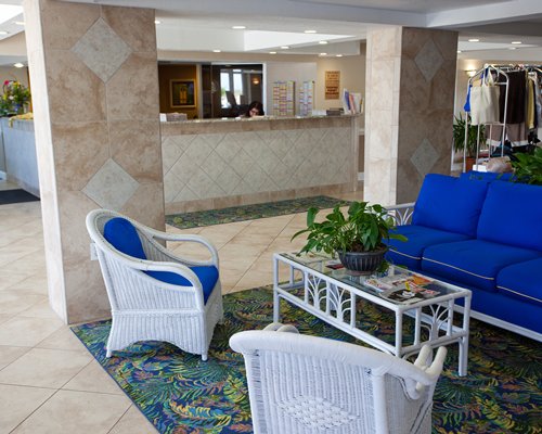 A well furnished lounge and reception area.