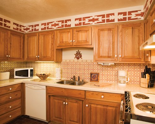 A well equipped kitchen.
