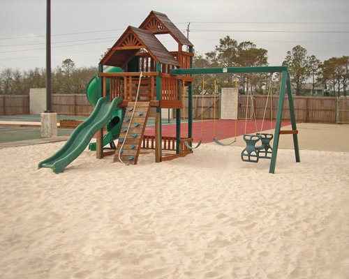An outdoor children's play area.