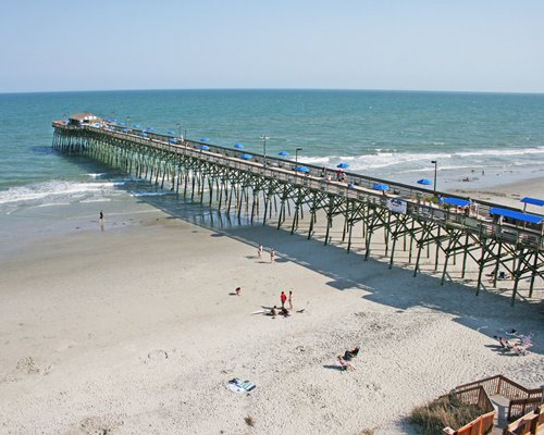 A pier in the beach.